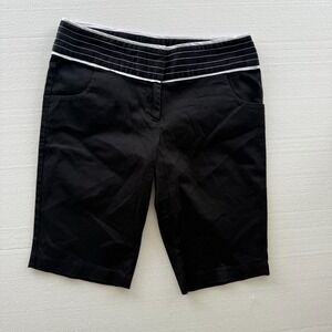 Speechless Bermuda Shorts Womens Size 7 Black Solid Stretch High Rise Flat Front